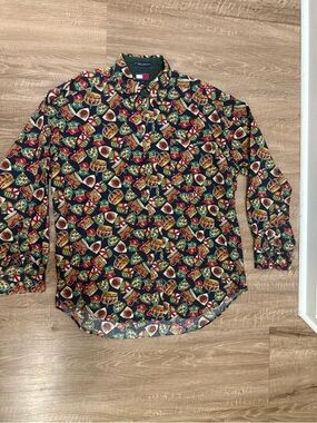 Tommy Hilfiger crown pattern long sleeve shirt